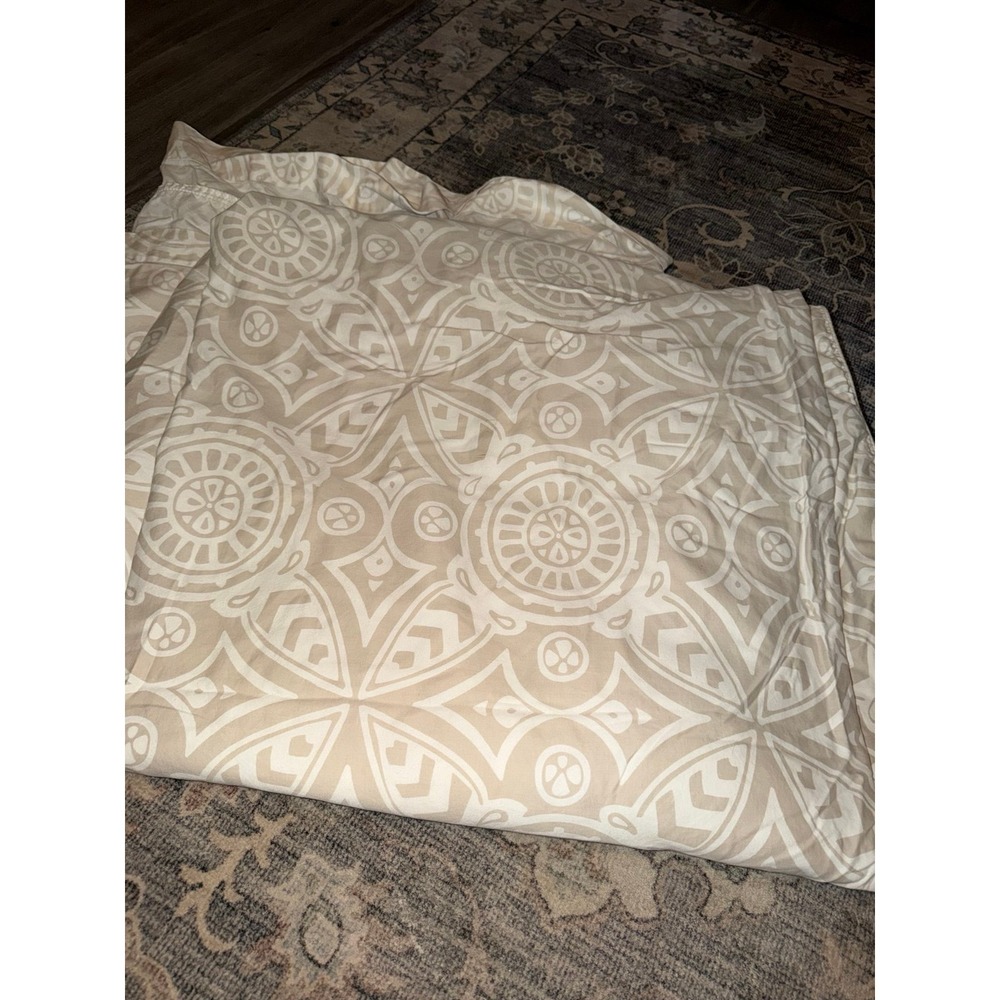 Serena & Lily Catalina King Duvet Cover Beige Sateen